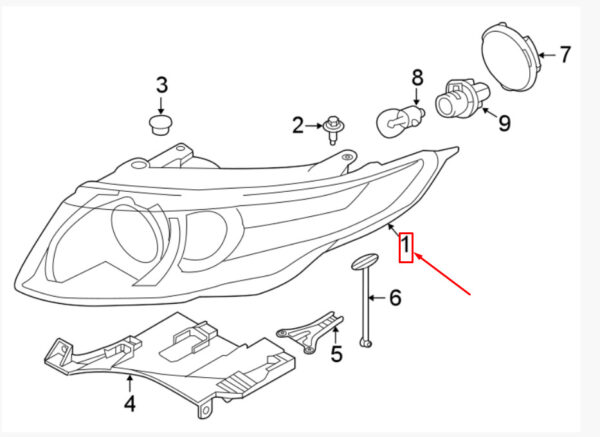 LR RANGE ROVER EVOQUE L538 Front Left Headlights LHD USA LR112572 NEW - Image 3