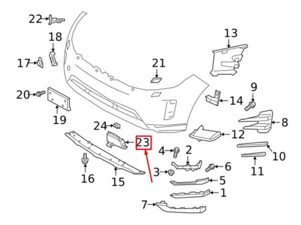 LR RR EVOQUE L551 Front Left Blind Cover LR114725 NEW GENUINE - Image 3