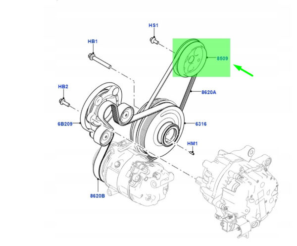 LAND ROVER DISCOVERY SPORT L550 Water Pump Pulley LR115490 NEW GENUINE - Image 5