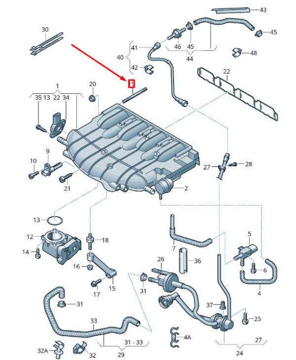 AUDI Q5 8R Intake Manifold Threaded Pin N10277103 NEW ORIGINAL - Image 4