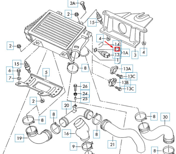 NEW AUDI Q7 4L COOLANT FLANGES SEAL O-RING N90316802 ORIGINAL - Image 3