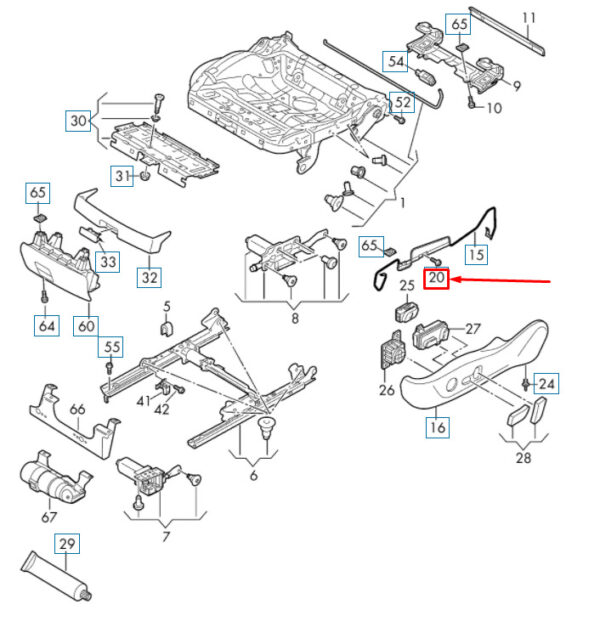 NEW AUDI A3 8V FRONT SEAT OVAL HEX SCREW N90737105 ORIGINAL - Image 4
