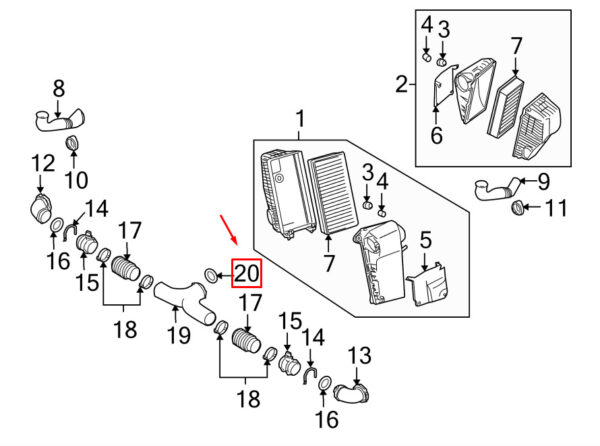 Porsche Panamera 970 O Air Inlet Distributor Ring N91017101 NEW REAL