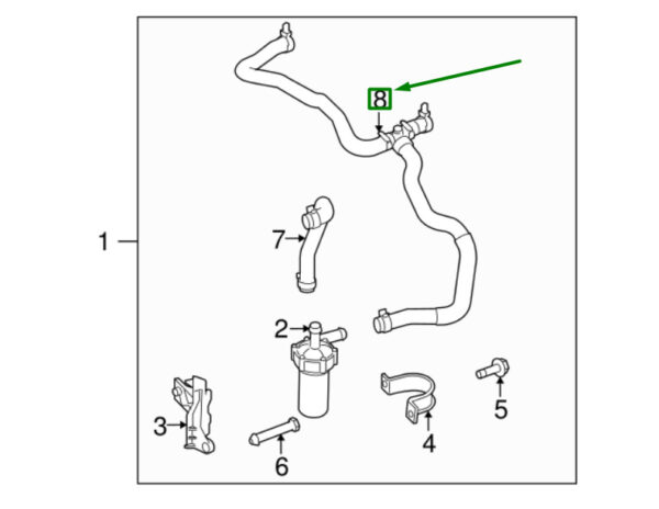 LAND ROVER RANGE ROVER SPORT L320 Coolant Hose PCH502470 NEW Original - Image 3