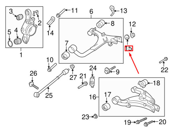 LAND ROVER DISCOVERY 4 L319 Rear Upper Arm Bottom RYF000182 New - Image 6