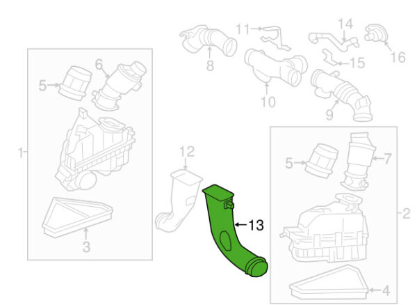 Jaguar F-Type X152 Left Suction Channel T2R20065 New Original - Image 3