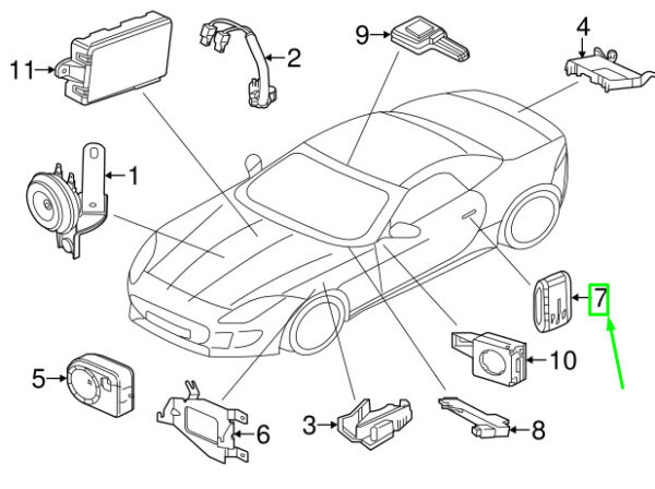 JAGUAR F-PACE X761 TRANSMITTER T2R23391 NEW GENUINE - Image 3