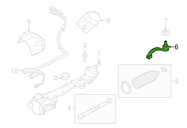 Jaguar F-Pace X761 Tie Rod T4A28746 New Genuine - Image 3