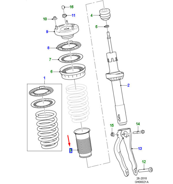 JAGUAR F-PACE X761 Front Shock absorber Cuff T4N7367 NEW REAL - Image 5