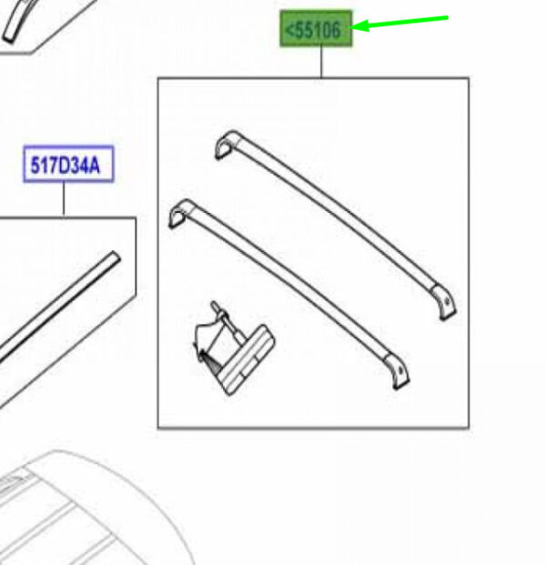 LR Discovery Sport L550 Roof Luggage Rack Crossbar Set VPLCR0131 Original - Image 5