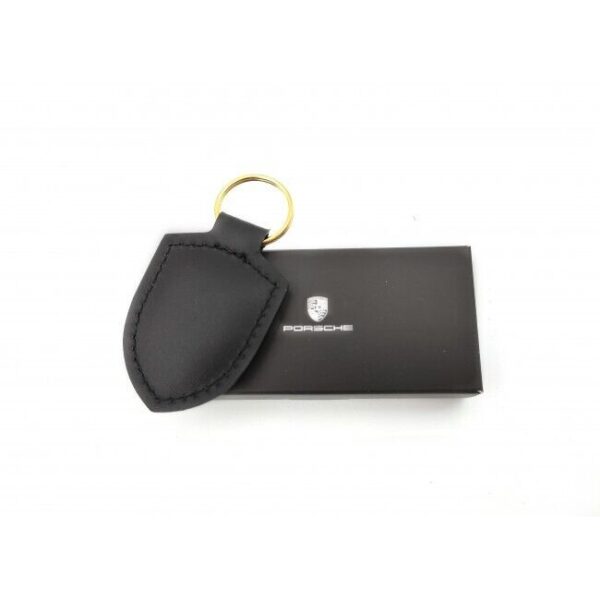 Porsche Leather Keychain Emblem Black Crest Genuine WAP0500900E - Image 5