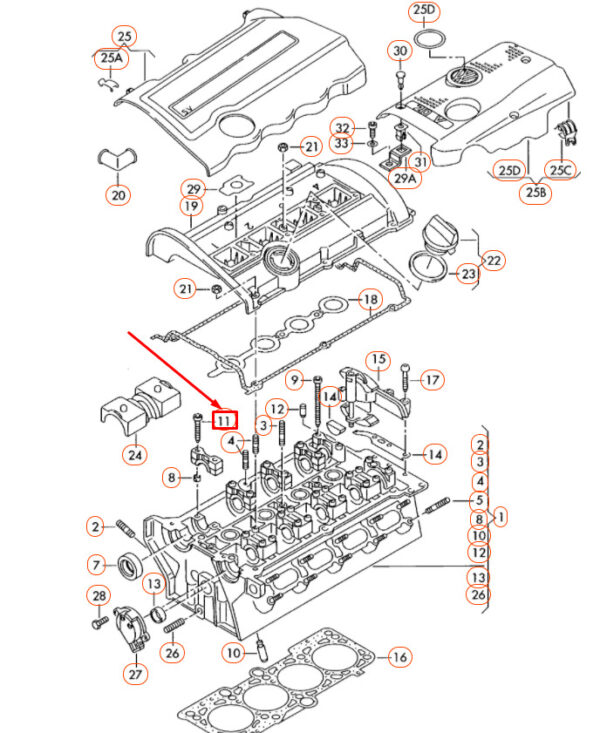 Audi A4 B7 cylinder head inner hex screw WHT002015 NEW REAL - Image 4