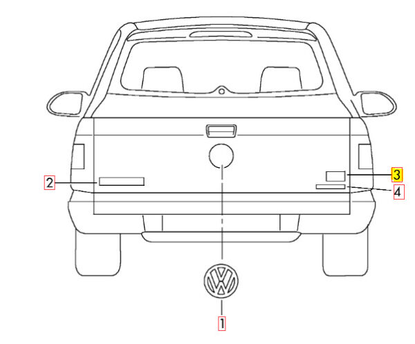 NEW VW AMAROK (10-17) REAR BOOT LID "TSI" BADGE EMBLEM 2H0853675GQF - Image 4