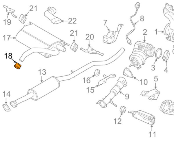 VOLVO XC90 MK1 EXHAUST CLAMP 30738976 NEW GENUINE