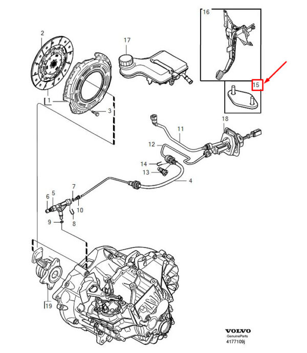 Volvo V60 clutch cover plate 30783375 NEW ORIGINAL - Image 3