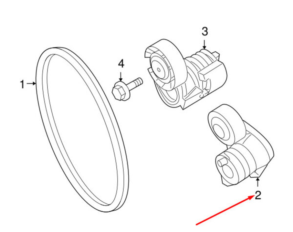 Volvo C30 Serpentine Belt Clamp 31251654 NEW GENUINE - Image 3