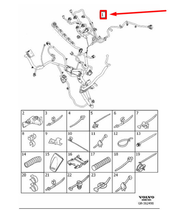 Volvo C30 Engine Wiring Harness Intake Housing 31252171 NEW GENUINE - Image 3