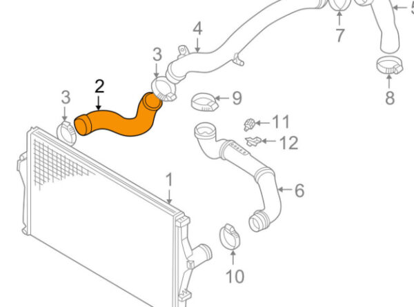 Volvo XC70 MK1 Intercooler Turbocharger Hose 31261371 NEW REAL - Image 3