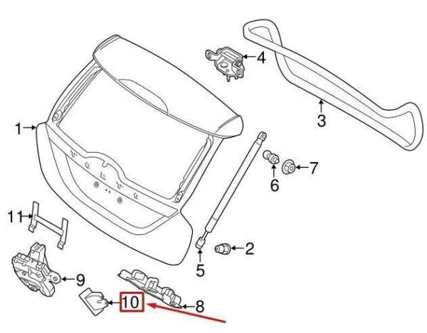 Volvo V60 MK1 Original Tailgate Lock 31278889 - Image 3