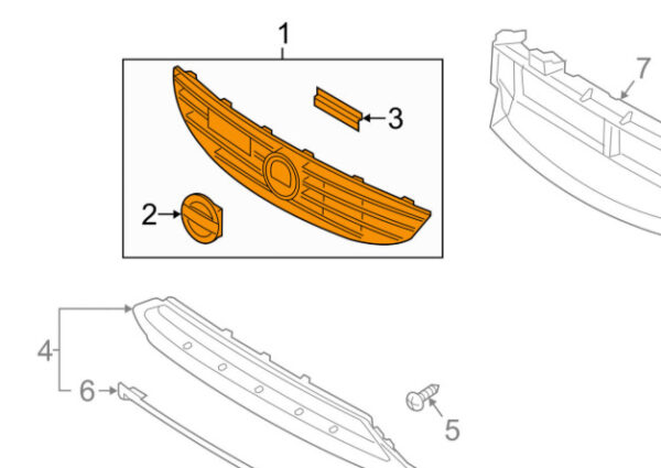 Volvo S60 MK2 Front Bumper Radiator Grille 31333835 NEW REAL