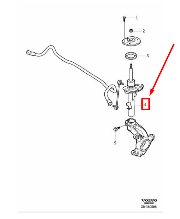 Volvo S60 MK2 Front Shock absorber Set 31340476 31340477 NEW REAL - Image 3