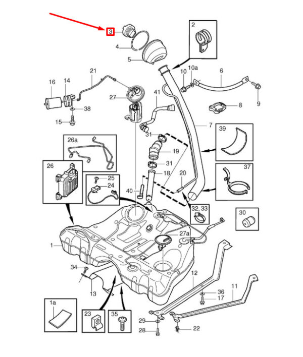 Volvo XC90 MK1 Tank Cover 31392044 NEW ORIGINAL - Image 6