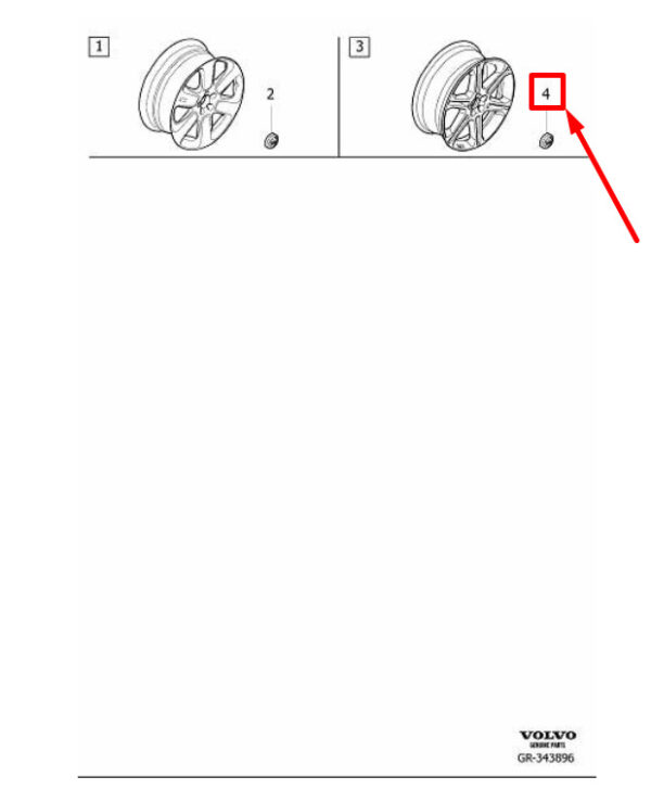 VOLVO C30 WHEEL CENTRE CAP 31400453 NEW GENUINE - Image 3