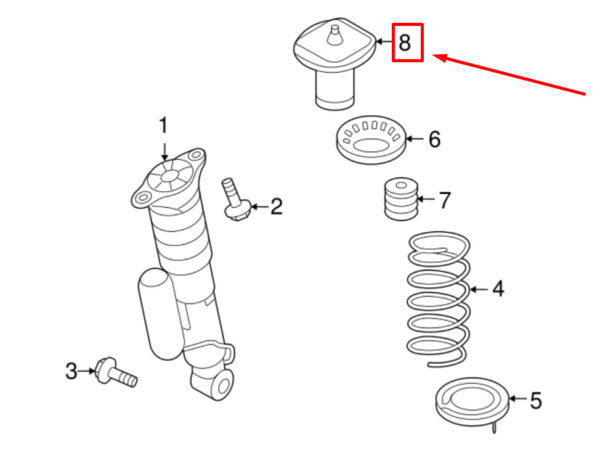 VOLVO S60 MK2 REAR COIL SPRING RETAINER 31658457 NEW GENUINE - Image 3