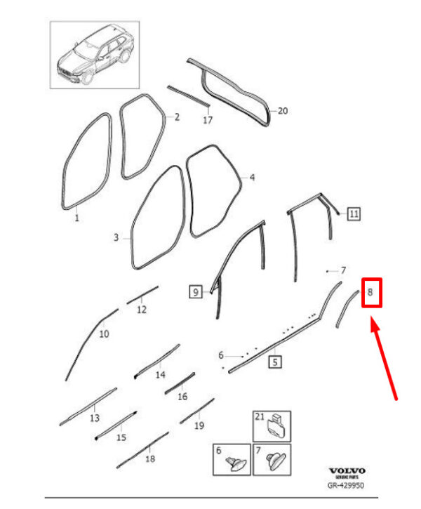 Volvo XC60 MK2 Original Body Left Side Protector 32328154 - Image 3