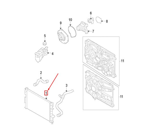 VOLVO S80 MK1 ENGINE COOLING RADIATOR 36002414 NEW GENUINE - Image 3