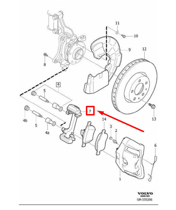 Volvo XC60 MK1 Front Disc Brake Caliper Bracket 36002607 NEW GENUINE - Image 3