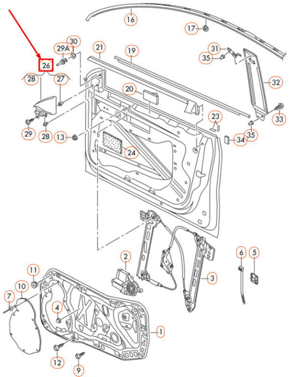 NEW VOLKSWAGEN CC FRONT RIGHT DOOR CORNER LOUDSPEAKER 3C8837974N9B9 ORIGINAL - Image 3