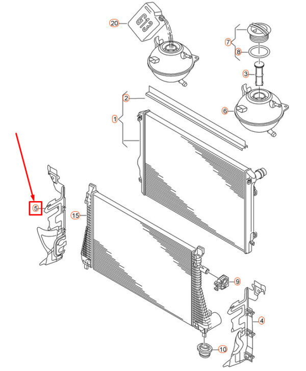 NEW GENUINE OEM 5C6121284B