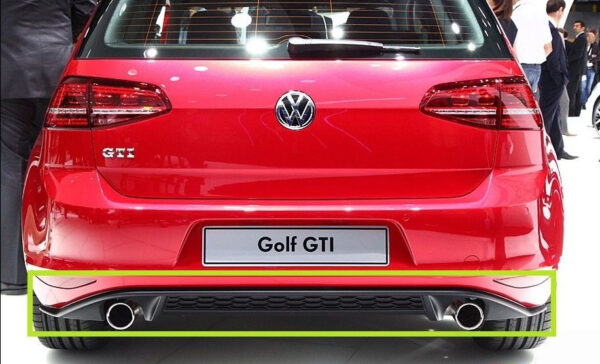 New Genuine VW Golf Gti Mk7 13-17 Rear Bumper Diffuser Black 5G6807568F9B9 OEM - Image 3