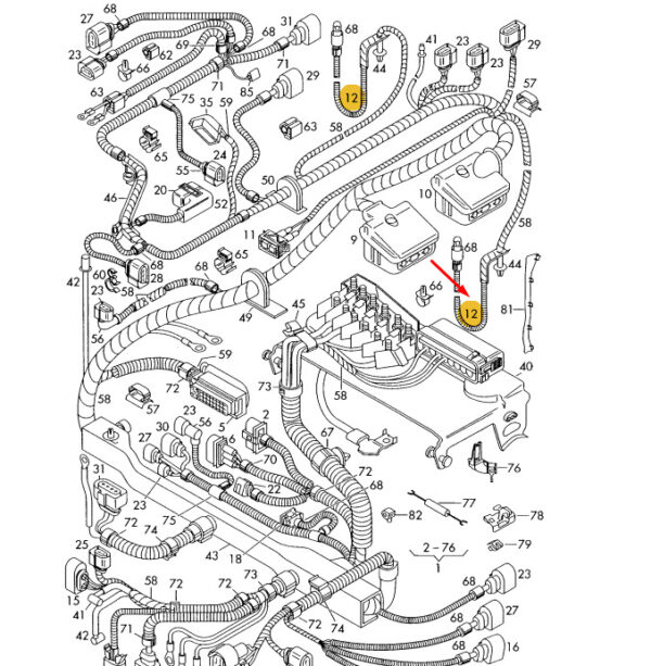 NEW VOLKSWAGEN POLO 6R MK5 SIDE TURN SIGNAL WIRING HARNESS 6N2971273A ORIGINAL - Image 3