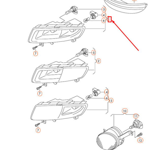 NEW OEM VW POLO 6R MK5 FRONT LEFT HALOGEN FOG LIGHT 6R0941061B GENUINE - Image 3
