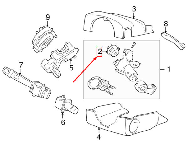 Volvo S60 MK1 ignition lock 8650054 NEW ORIGINAL - Image 3