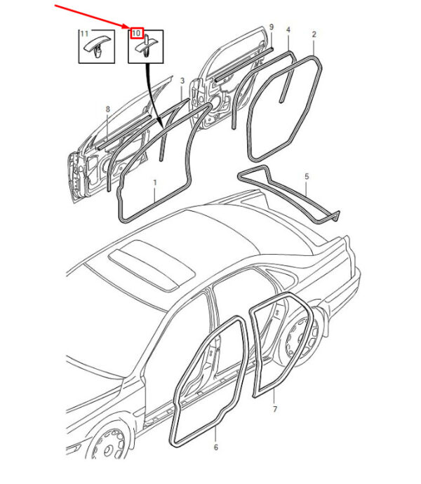 VOLVO S60 MK1 MULTI PURPOSE CLIP 9133073 NEW GENUINE