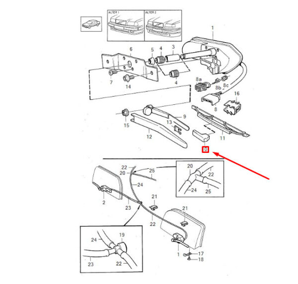 Volvo V70 MK1 Front Left Headlight Washer Nozzle 9133737 NEW REAL - Image 3
