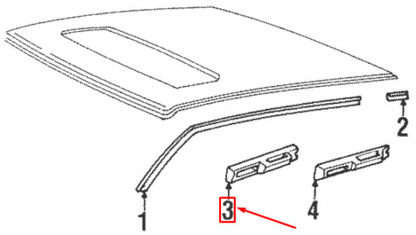 Volvo S70 roof cladding clip 9178792 NEW ORIGINAL - Image 3