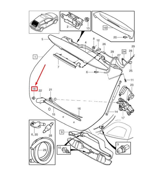 VOLVO XC90 MK1 Trunk Lid Flange Groove 985921 NEW GENUINE - Image 6