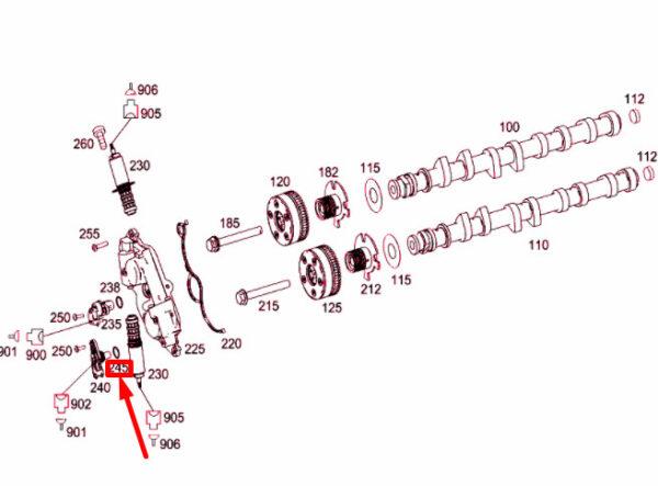 NEW MERCEDES-BENZ ML W164 CAMSHAFT OUTLET POSITION SENSOR A0009050343 ORIGINAL - Image 4