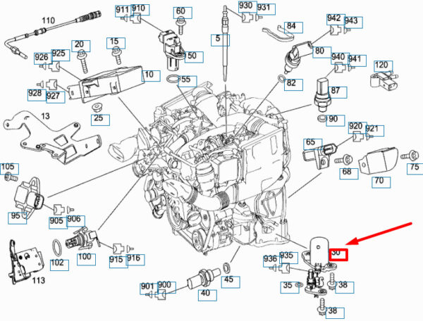 NEW MERCEDES-BENZ ML W164 OIL LEVEL CONTACTOR LEVEL SWITCH A0011531332 ORIGINAL - Image 4