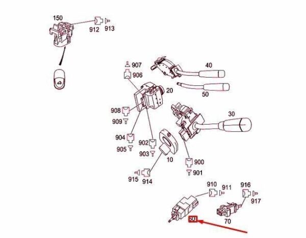Brake switch Mercedes Benz 111 CDI 115 CDI 119 original A0015459609 - Image 5