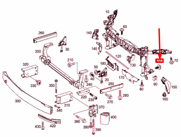 NEW MB CLA C117 FRONT BOTTOM SUPPORT HEX SCREW A0019908000 ORIGINAL - Image 4