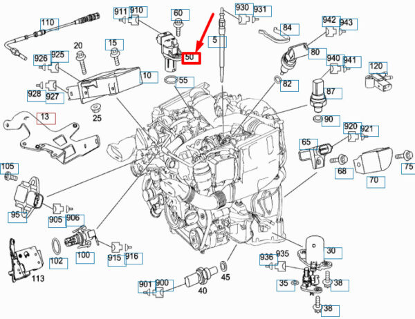 NEW MB SPRINTER W906 HALL-TYPE CAMSHAFT POSITION SENSOR A0061532428 ORIGINAL - Image 4