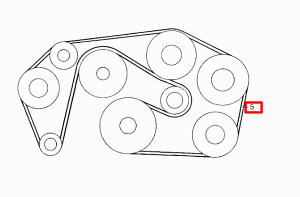 Mercedes Benz C W202 Serpentine Rib V-belt A0109978892 NEW ORIGINAL - Image 4