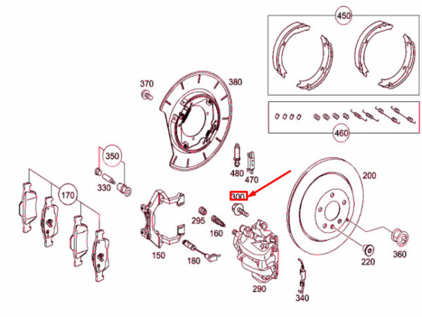NEW MERCEDES-BENZ ML W164 REAR BRAKE CALIPER BOLT A0189900001 ORIGINAL - Image 4