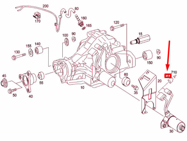 MERCEDES-BENZ ML W164 REAR AXLE SERVO MOTOR CONNECTOR A0465458128 NEW ORIGINAL - Image 4