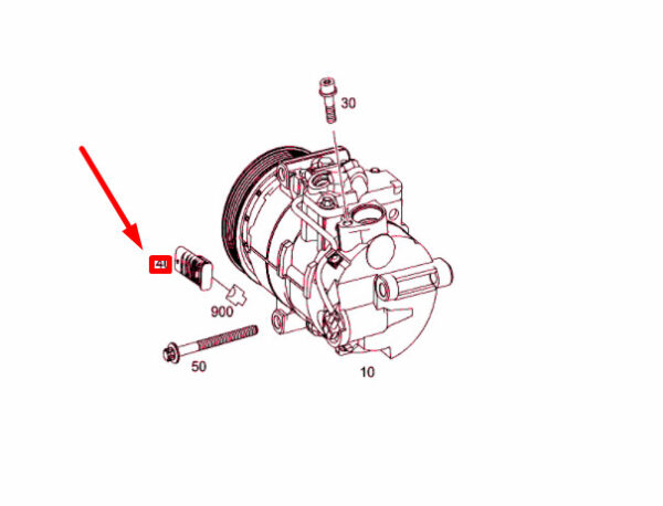 NEW MERCEDES-BENZ CLA COUPE C117 COMPRESSOR END PLUG A0515455328 ORIGINAL - Image 4